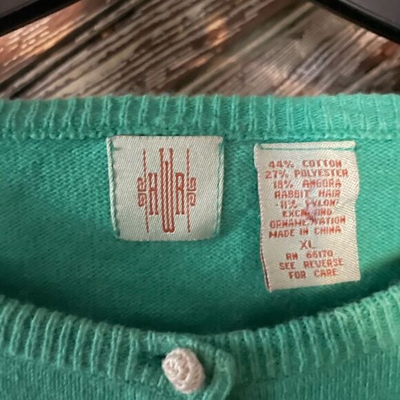 HWR floral appliqué cardigan. VINTAGE ANTHRO - Picture 5 of 7